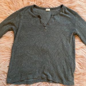 Brandy Melville gray button sweater